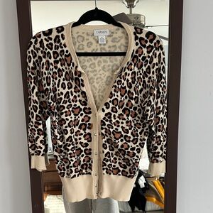 Carmen Marco Valvo Medium Leopard Cardigan